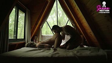 Intimate anal sex in a cabin with a perfect little blonde