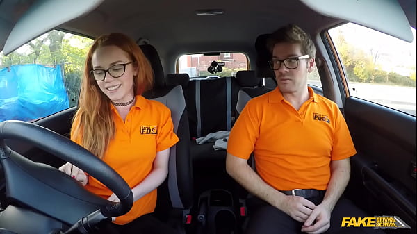 Fake Driving School - British ginger babe Ella Hughes gets her perfect pussy fucked during driving lesson