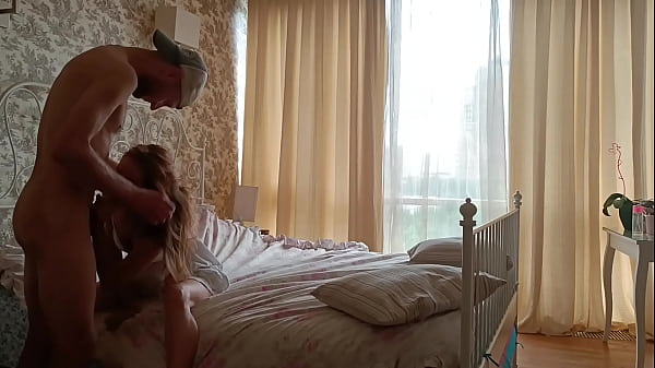 Skinny couple fuck really hard in the morning