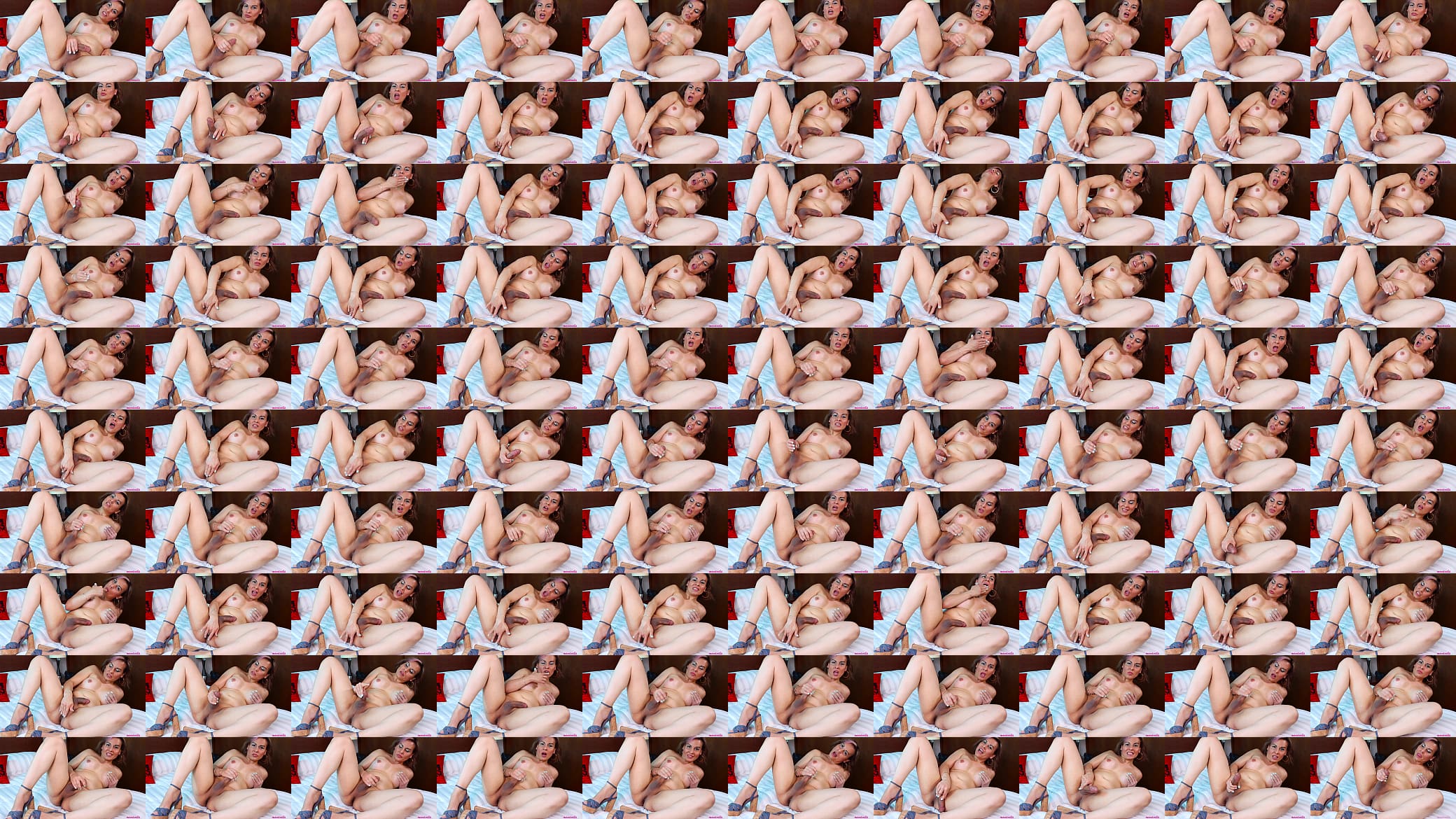 Mona Vela listen to music and play with her big cock 预览图