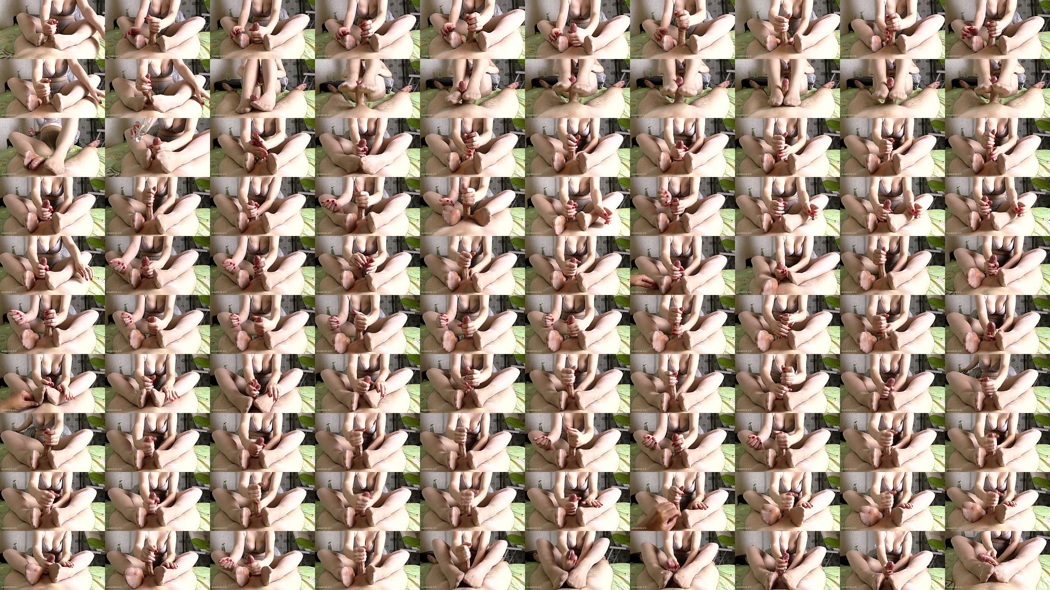 POV Handjob on Pantyhose feet - Foot fetish 预览图