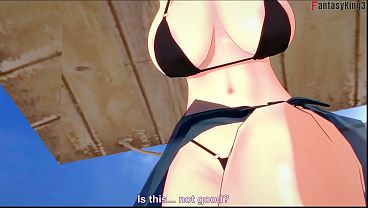 マキマビキニREDビーチセックス - チェンソーマン