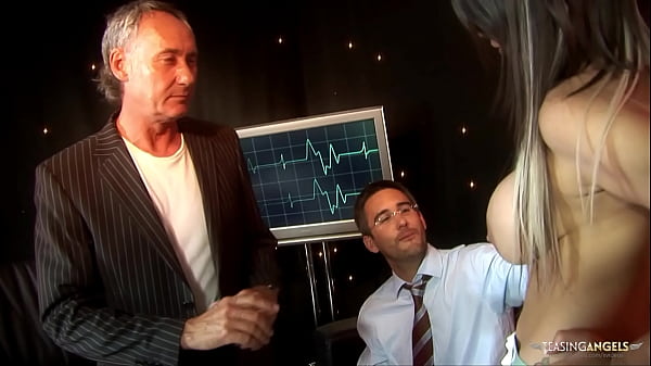 After dressing up as a slutty nurse the brunette was fucked hard in a threesome
