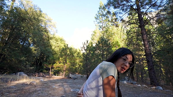 My crazy stepsis got her pussy destroyed in a national park - Cami Strella