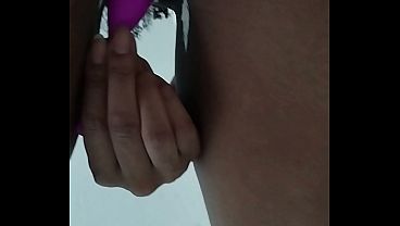 Girlfriend masturbating and showing off her pussy in public.