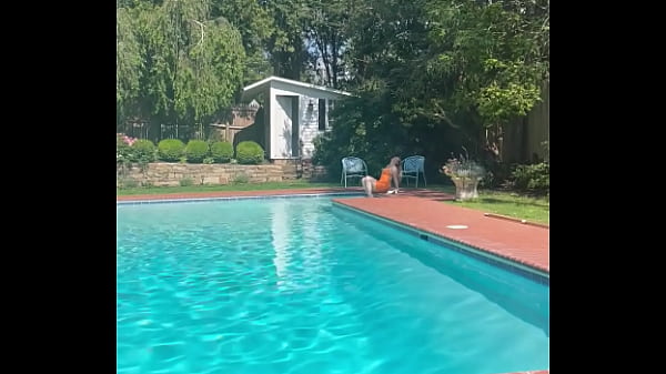 POV Blowjob by the Pool