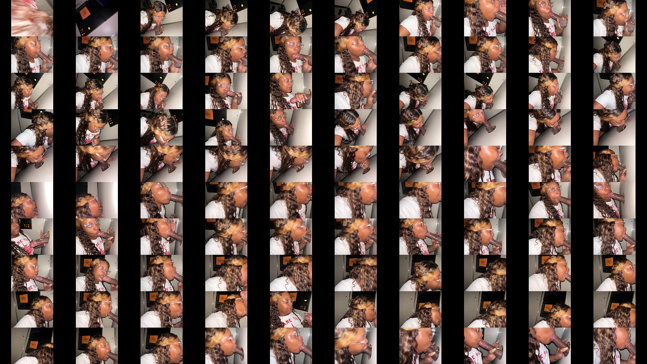 Ebony BBW Throats Strangers BBC At The Glory Hole 预览图