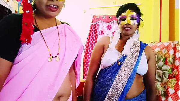 Download Video - Desi threesom family fucks&period; Telugu dirty talks&period;