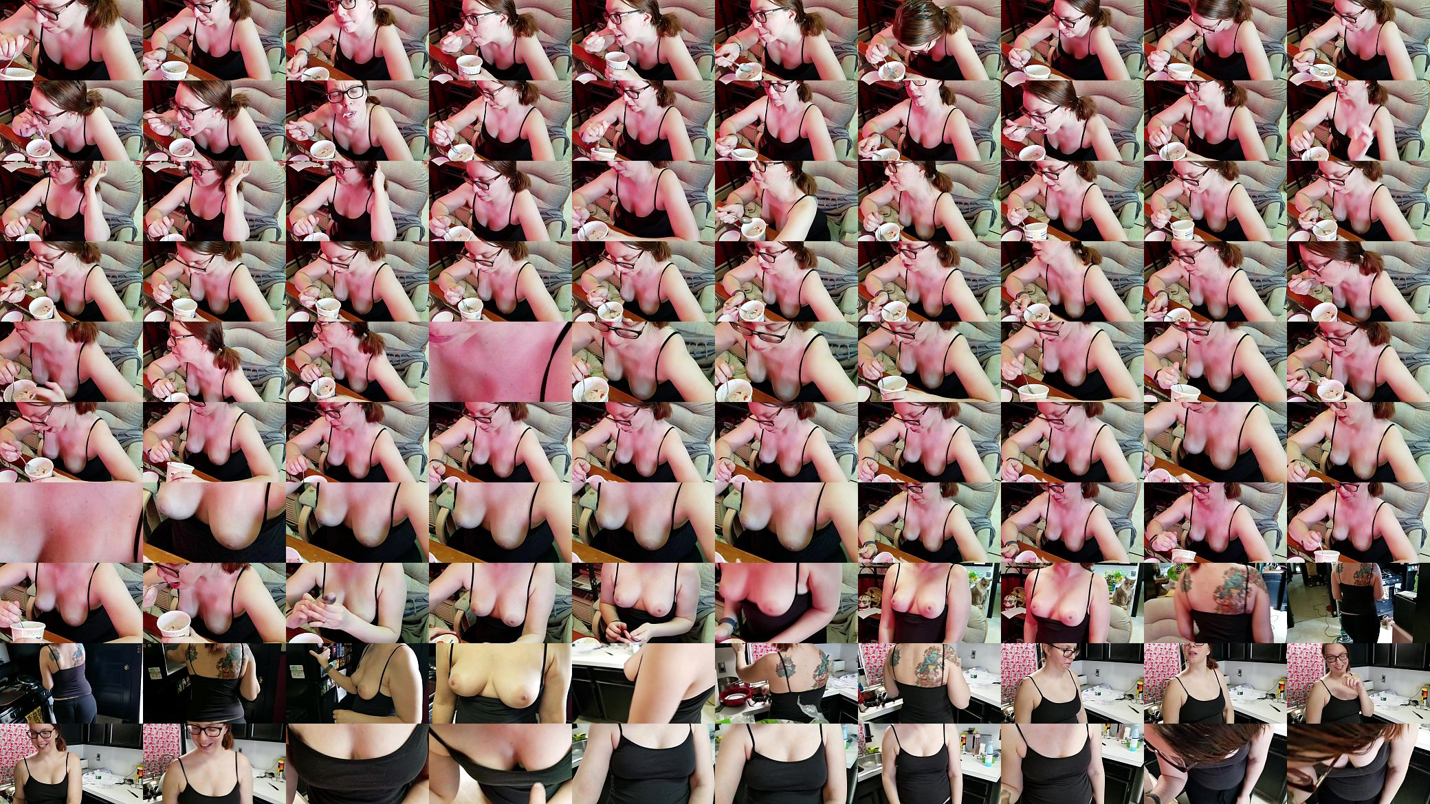 Cute Nerdy Girl Takes Tits Out For Cream 预览图
