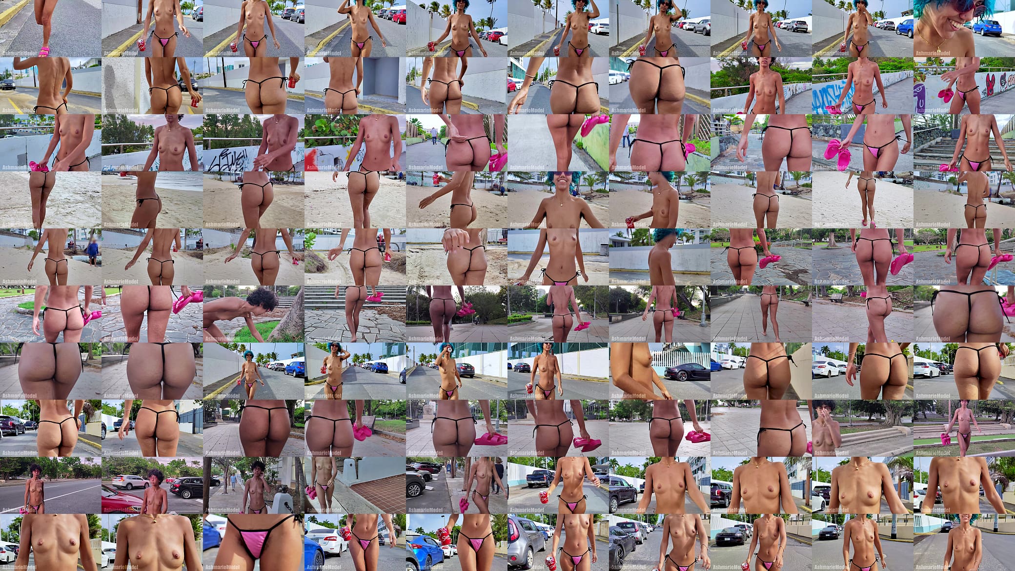 Naked in Public Bouncing Tits and Ass Hairy Armpits 预览图