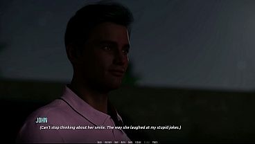 Dominos Beach 17 Emily and John Beach Practice Kiss Moment Visual Novel Gameplay