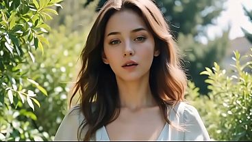 21 years Old Lucy in the Garden - Sexy in the Sun (AI-generated)