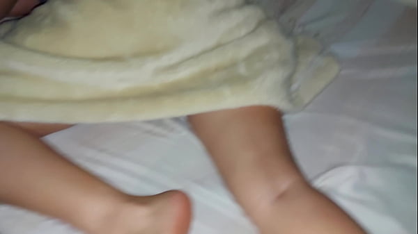 Spying and touching my step cousin when she is in her bed