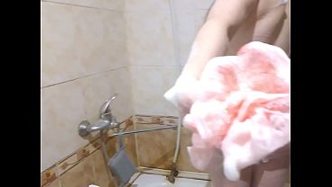 a shower room in a student dormitory