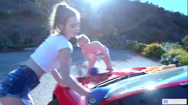 Lesbian College Girls Raise Money With Car Washing - Chloe Cherry, Jill Kassidy