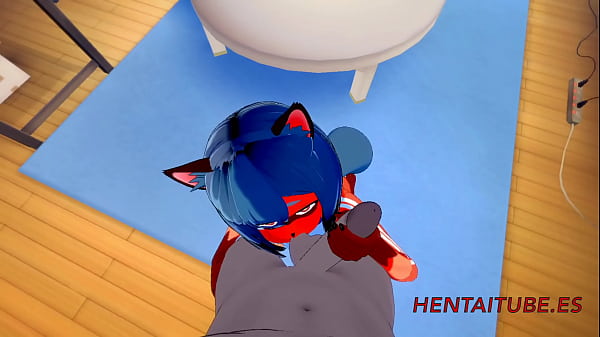 BNA Furry Hentai - Michiru sucks a dick and he cum's in here mouth