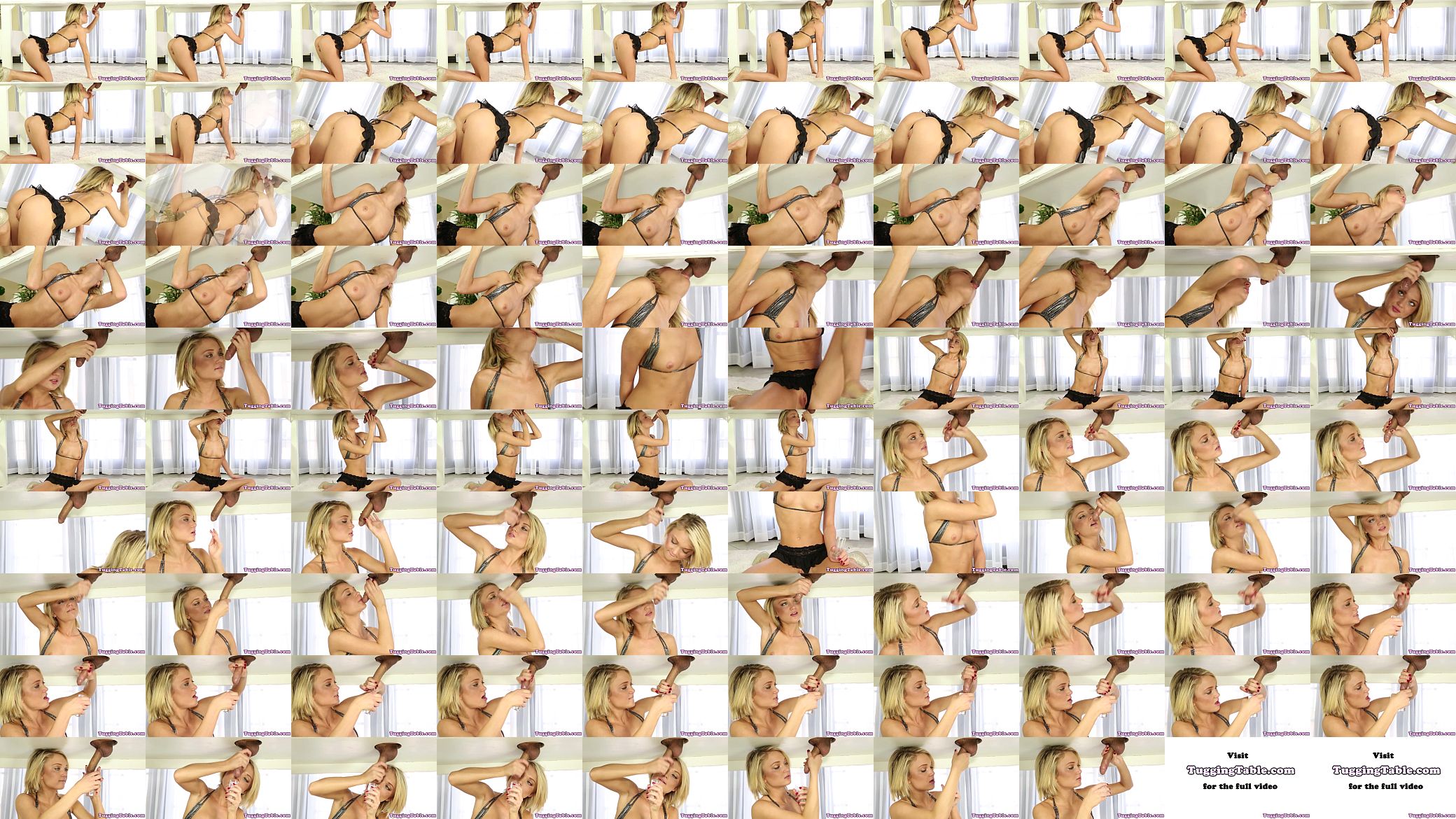 Dick tugging CFNM bimbo pampering cock 预览图