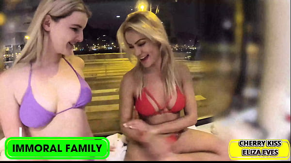 Eliza Eves & Cherry Kiss' Stepbrothers' Taboo Booty Fuck Challenge!
