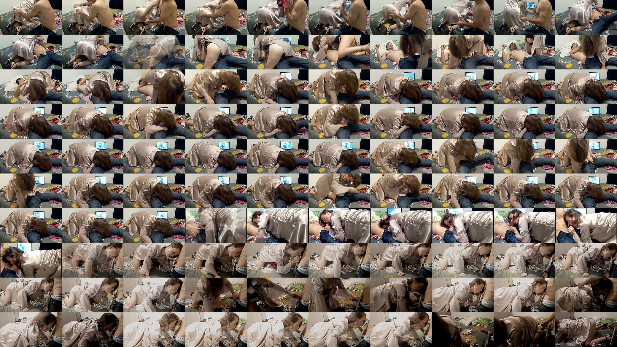 French Amateur, DoggyStyle Fuck, Satin Lingerie, Clothed Sex, Blowjob, Rimjob 预览图
