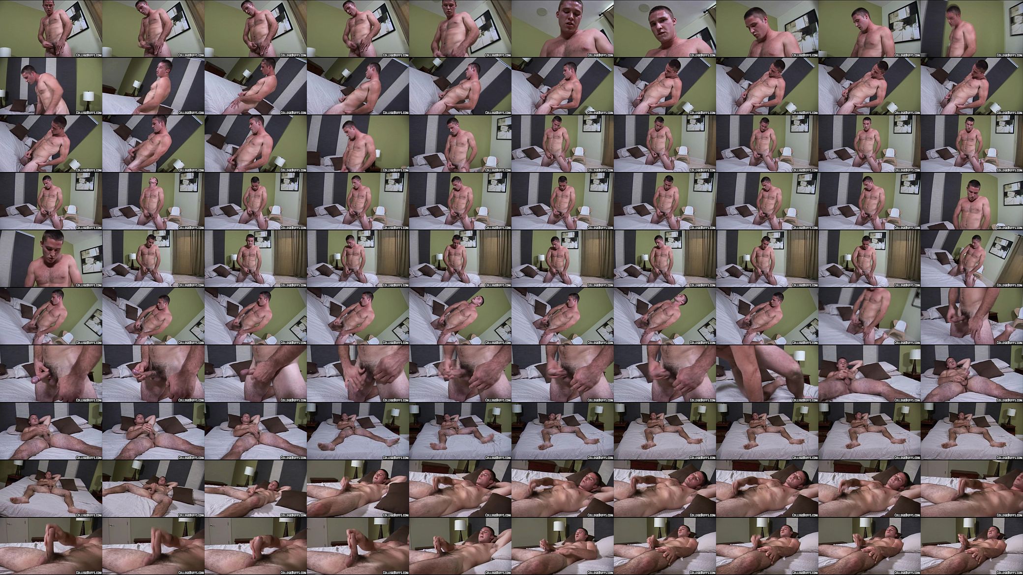 Muscular amateur frat boy tugging on his hard cock 预览图