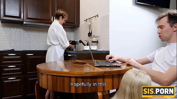 SISPORN. Boring dinner ends for blonde and her stepbro with awesome sex