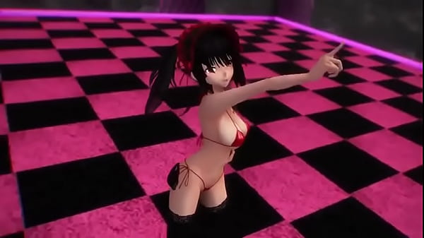 mmd kurumi pink cat