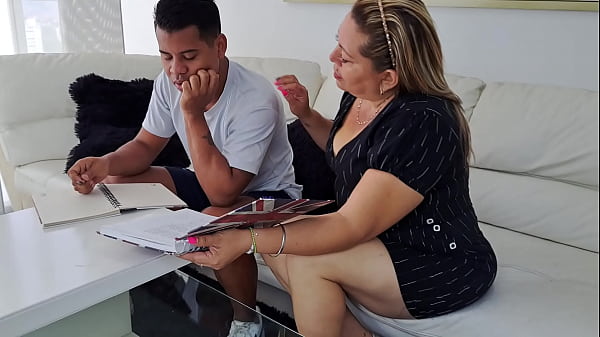 I help my stepson with his homework, but his dick distracts me