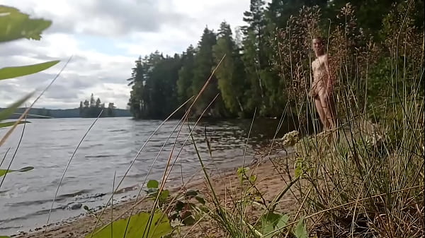 Download Video - Sex model mars6mars walking and masturbate at lake shore