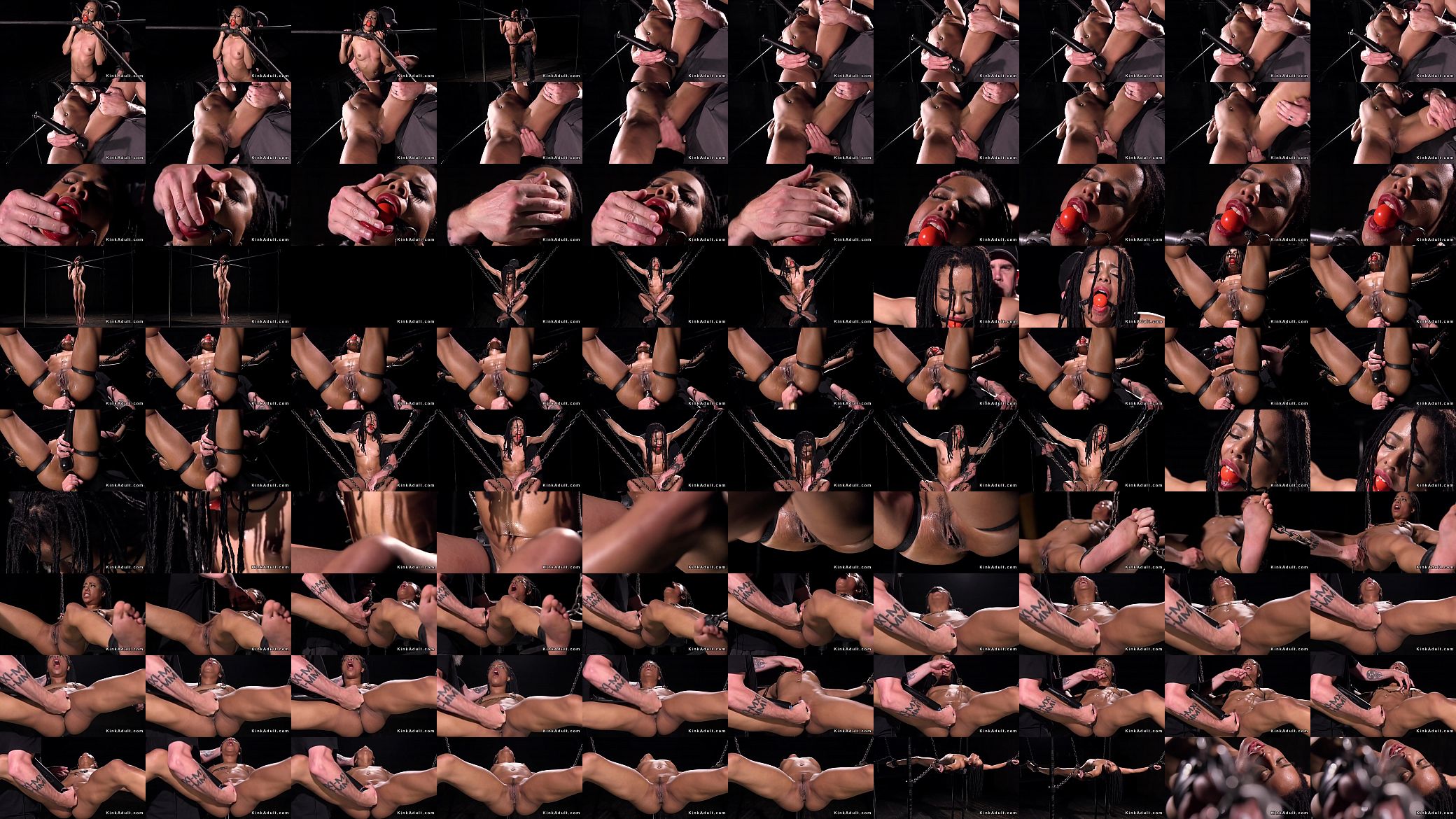 Chained ebony slave anal toyed 预览图
