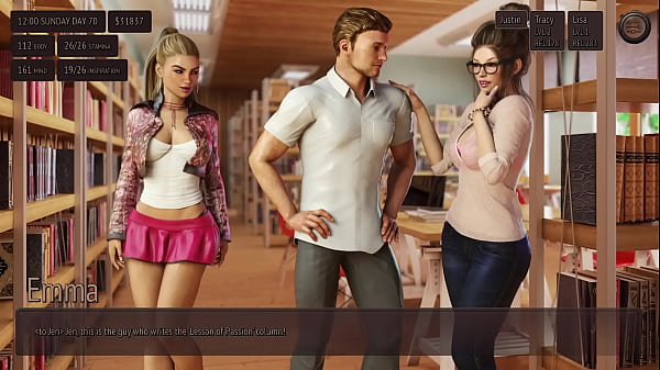Download Video - Threesome with Two Hot Collage Girl in Public Library - Living With Temptation