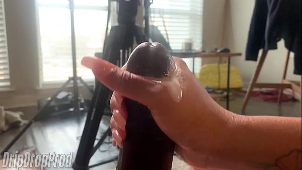 DRIPDROP Faye Noir Plays With His Cummy Dick, Then Jerks Him While Sucking HIs Nipples!!