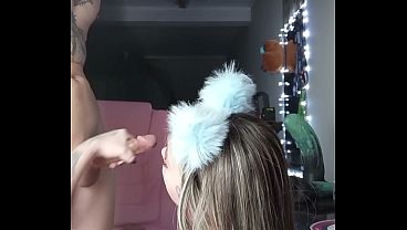 She gave it to her in her gaming chair.
