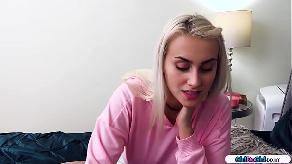 Petite babe facesits and tribs her big tits 19yo teen stepsis