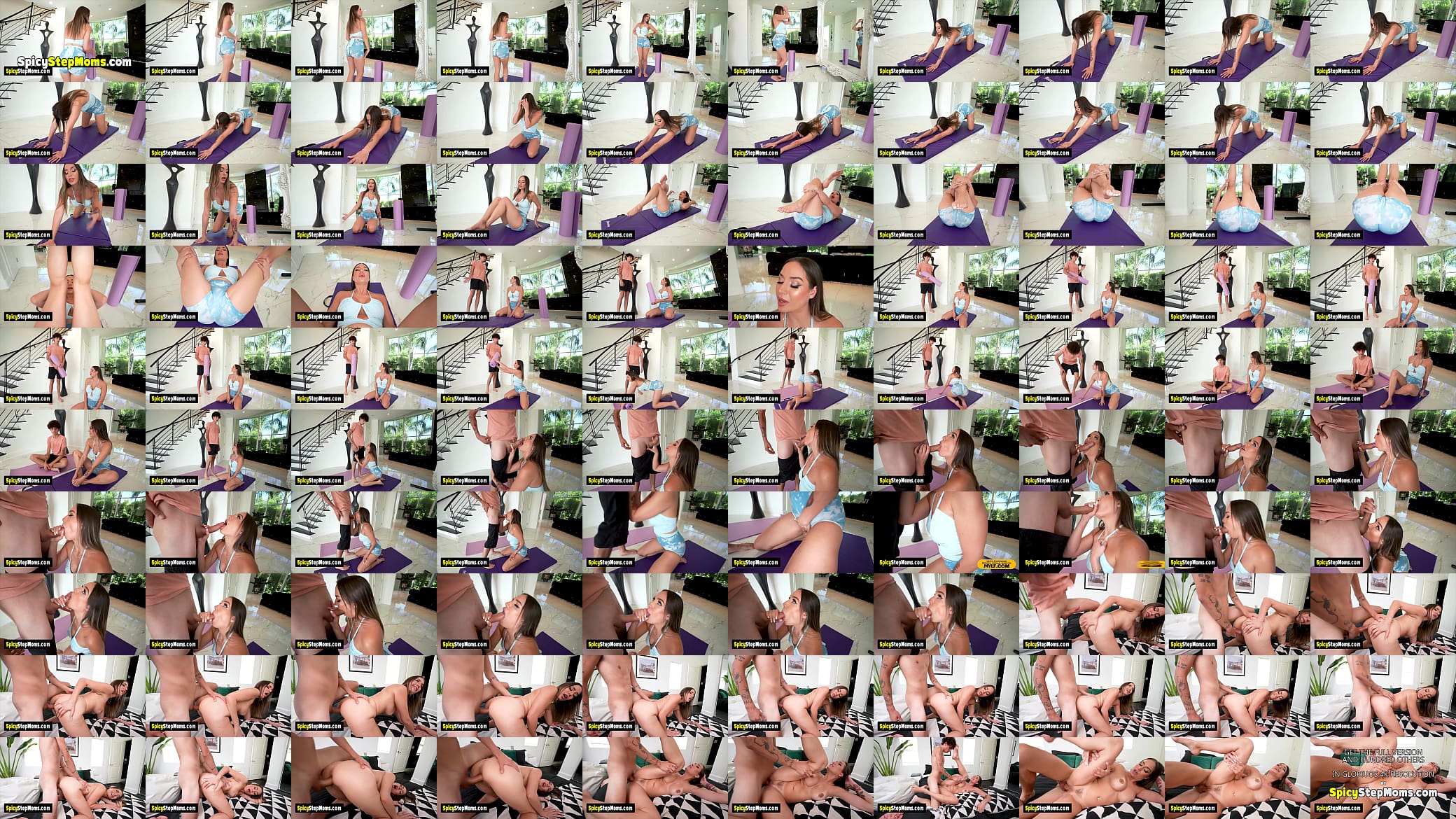 Yoga session with my stepmom Desiree She is very sex hungry because Pops working too much lately 预览图