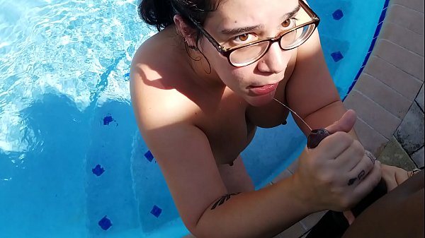 Black Owned White Slut Sucking BBC By the Pool