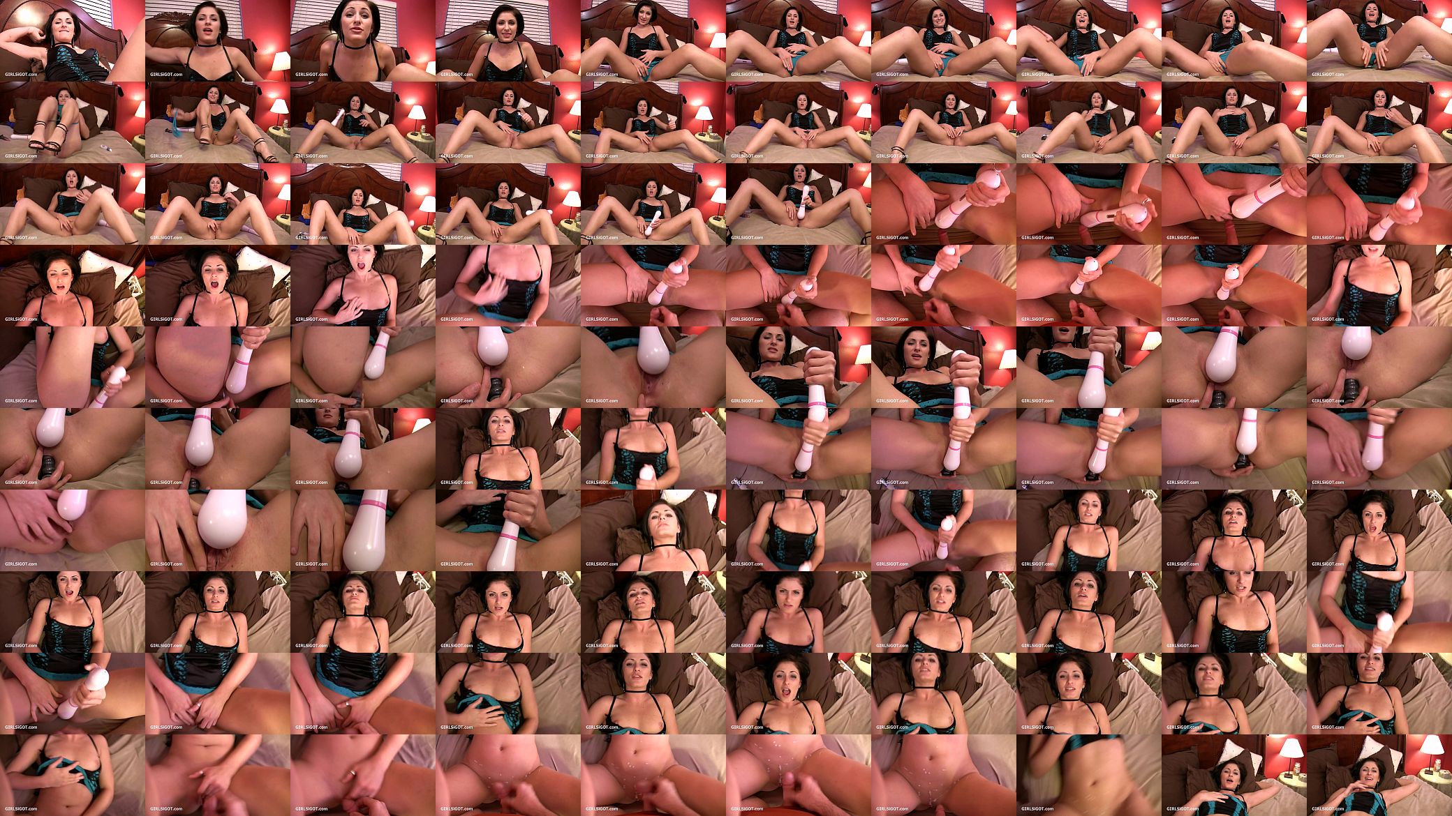 Wet magic wand girlfriend entices BF wack off on pussy 预览图