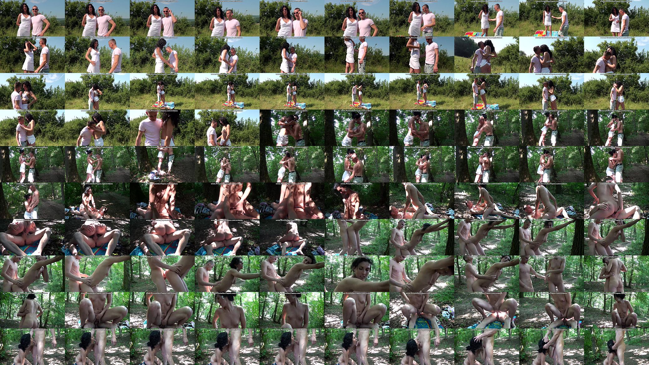 Straight couple porn action with fuck on the forest path 预览图