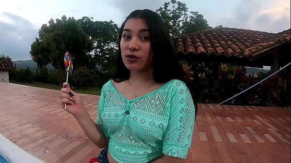 Young Colombian seducing his horny neighbor