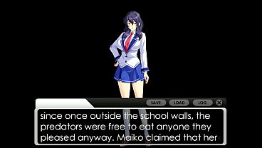 Aika goes to school and meets a friend. Smutty Lesbian Hentai Vore Project