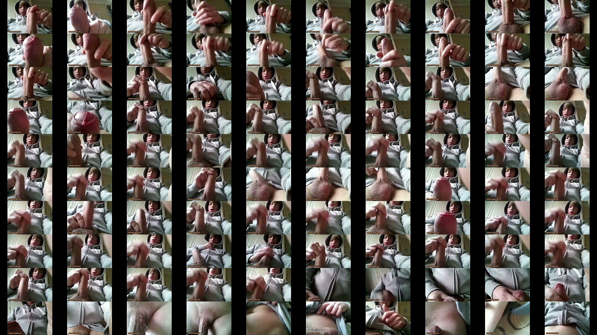 Close Up Cute Hoody Boy Cock Cum Boy Jakey shoots his hot dick cum 预览图