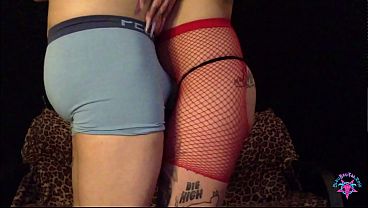 BleuBrutalRose - red orgasm ... shaking my big white sexy ass in red fishnets , squirt while he's eating my butt ... then bleu start pounding my horny wet pussy until i come again