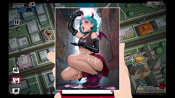 FEMBOY FUTA HOUSE [FUTANARI Hentai Game ] Ep.4 PUBLIC STREET BUKKAKE for a cute FEMBOY SUCUBUS !