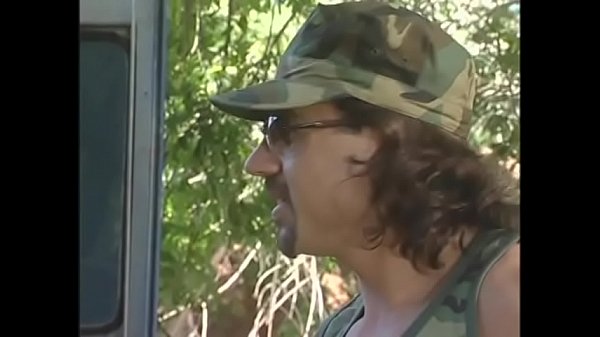 Gorgeous bisexual pussy licking sluts Hannah Harper and Pet get fucked by one big dick soldier