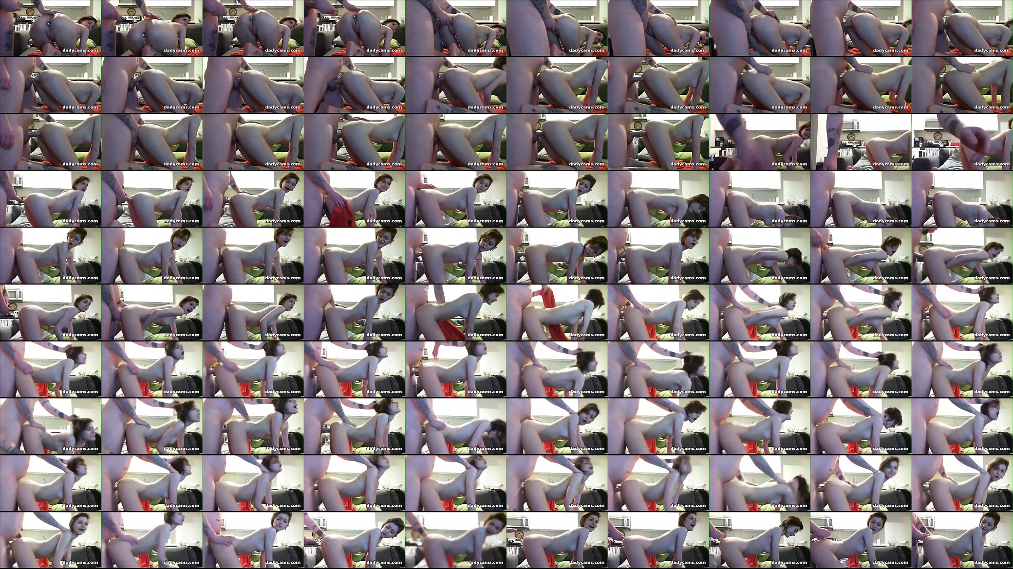 Hot couple teen fucking doggystyle on webcam 预览图
