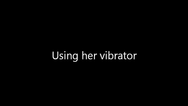 thumb using her vibrator computer
