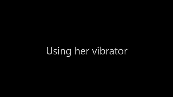 thumb using her vibrator computer