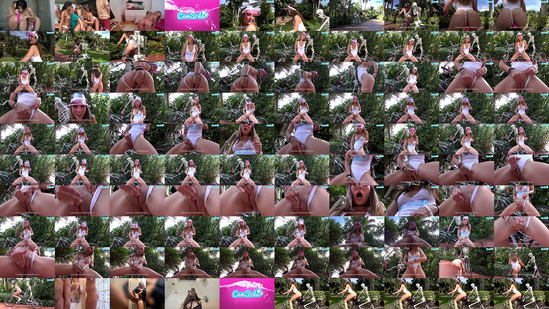 CamSoda - Riding my dildo and masturbating to orgasm in public on my skeleton bike 预览图