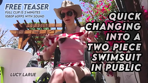 Quick Changing Into a Two Piece Swimsuit in Public