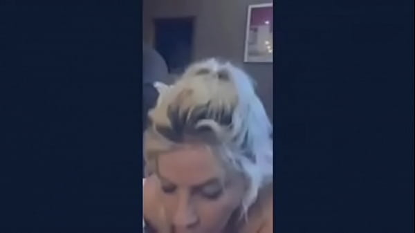 Kinzy Jo hot wife sucking neighbor's cock startled when husband comes home