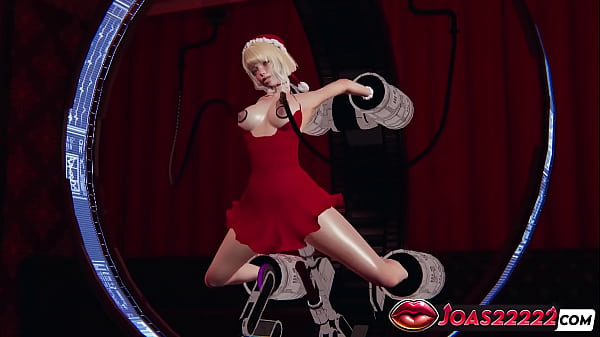 Red Dress Christmas Girl Sex Machine 3D Hentai: Intense Close Up Pussy And Anal Fuck - Double Penetration With Squirt Ending And Moanings